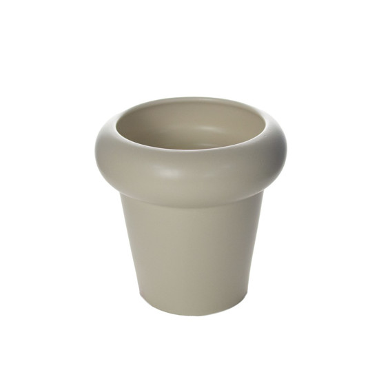 Imagem VASO DECORATIVO DE CERÂMICA COR CREME 11X19X18,5CM - GRILLO 54875