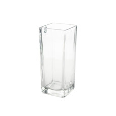 Imagem de VASO DECORATIVO DE VIDRO TRANSPARENTE 8X8X19CM - GRILLO 55173 - Grillo Ltda