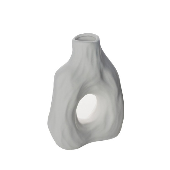 Imagem VASO DECORATIVO DE CERÂMICA COR BRANCO 19X8X25CM - GRILLO 54872