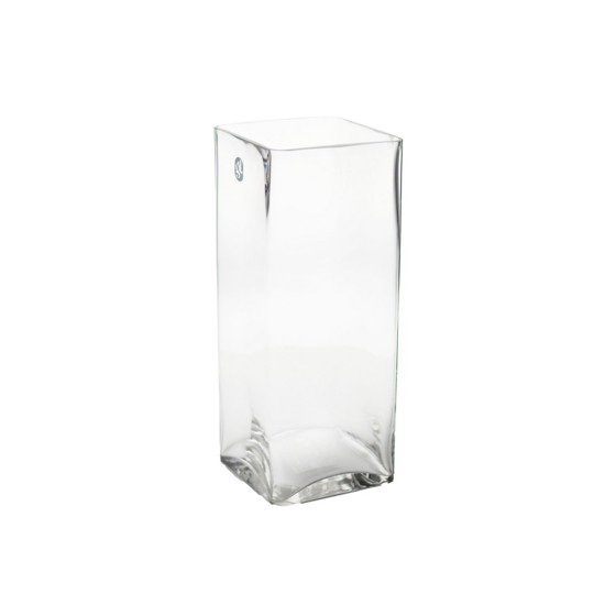 Imagem VASO DECORATIVO DE VIDRO TRANSPARENTE 12X12X30CM - GRILLO 54216