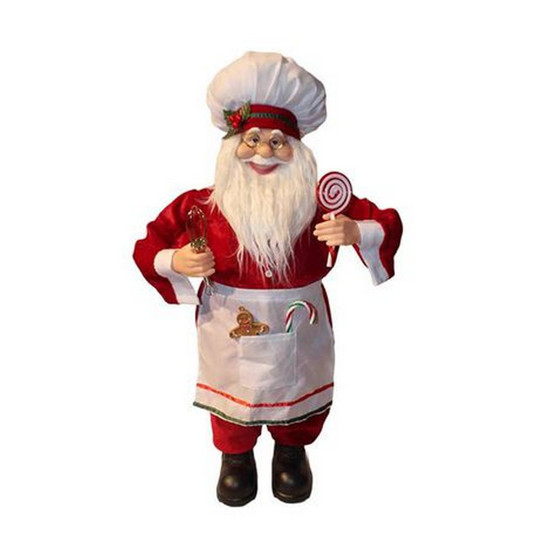 Imagem PAPAI NOEL DECORATIVO CANDY EM PÉ COM PIRULITO E BATEDOR 60CM - TOK DA CASA 