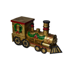 Imagem de TREM DECORATIVO DE NATAL DE RESINA 35X12X17CM - CROSS  - Cross Comercial Ltda