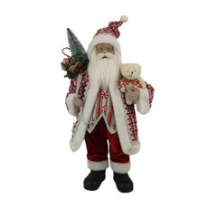 Imagem de PAPAI NOEL DECORATIVO COM SACO DE PRESENTE E URSO 60CM - TOK DA CASA  - Oliver Comercio E Distribuicao De Artigo Domestico