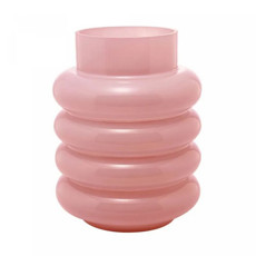 Imagem de VASO DE VIDRO GOMOS ROSA 15CM X 15CM X 20CM - WOLFF - Rojemac Impotacao E Exportacao Ltda