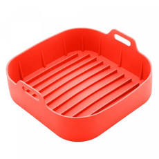 Imagem de FORMA QUADRADA DE SILICONE PARA AIR FRYER VERMELHA 20CM X 7CM - LYOR - Coliseu Presentes Ltda