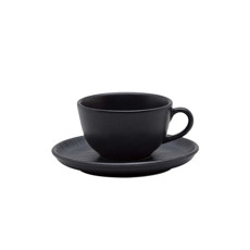 Imagem de XÍCARA PARA CHÁ 200 ML COM PIRES FLAT ÔNIX - OXFORD  - Oxford Porcelanas Sudeste Ltda