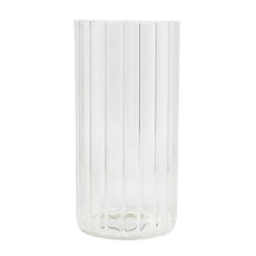 Imagem de VASO DECORATIVO DE VIDRO TRANSPARENTE 10X10X20CM - GRILLO 54234 - Grillo Ltda