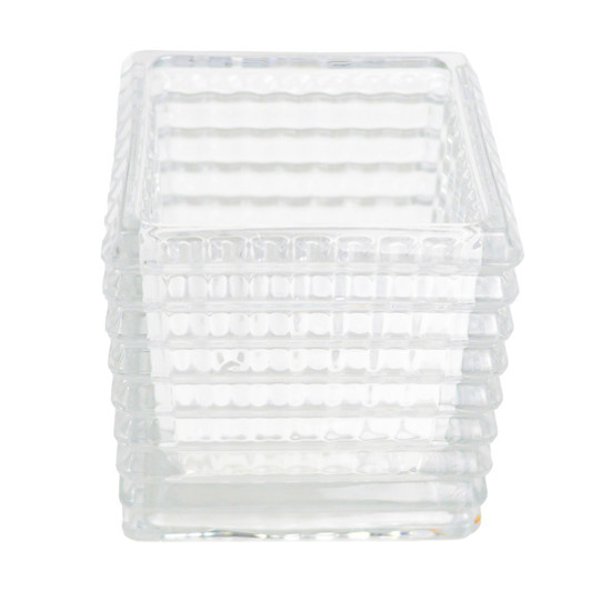 Imagem VASO DECORATIVO DE VIDRO TRANSPARENTE 9X9X9,5CM - GRILLO 54229