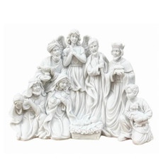 Imagem de PRESÉPIO EM PÓ DE MARMORE COR BRANCO 24CM - VIGORE - Vigore Art Decor Ltda