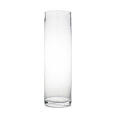 Imagem de VASO DECORATIVO DE VIDRO TRANSPARENTE 12X12X40CM - GRILLO 54236 - Grillo Ltda