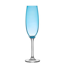 Imagem de JOGO DE TAÇA COLIBRI PARA CHAMPANHE DE CRISTAL GASTRO AZUL CLARO 220ML 6 PEÇAS - BOHEMIA CRYSTALITE - Etilux Industria E Comercio Ltda