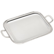 Imagem de BANDEJA CROISE PRATA DECORATIVA COM ALÇA 26,5X21CM - SILVERLUX  - Silverlux Industria Ltda Me