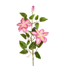 Imagem de HASTE FLOR CLEMATIS 3D X3 MALVA 17X88CM GRILLO 53474 - Grillo Ltda