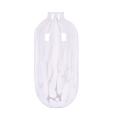 Imagem de VASO DECORATIVO DE VIDRO COR BRANCO 13X13X25CM GRILLO 55832 - Grillo Ltda