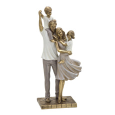 Imagem de ESCULTURA DECORATIVA EM RESINA FAMILIA 14X8,5X29,5CM - MABRUK  - Mabruk Importacao E Comercio Eireli