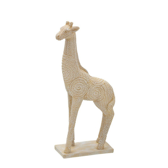 Imagem GIRAFA DECORATIVA DE RESINA COR BEGE 10X4,5X21,5CM - MABRUK 