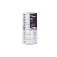 Imagem de KIT ANEL PARA GUARDANAPO QUADRADO BISOTE CRISTAL 6 UNIDADES - PARAMOUNT  - Paramount Ind E Com De Plast Ltda
