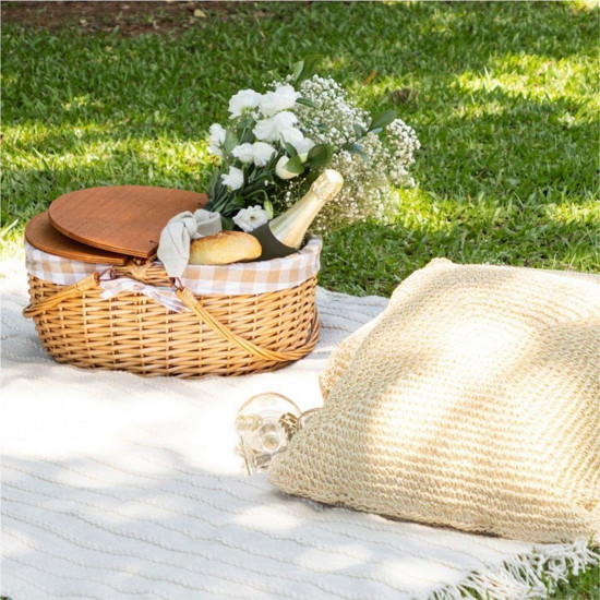 Imagem CESTA DE PICNIC EMY DE RATTAN 45X33X21CM - COPA & CIA