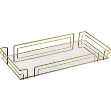 Imagem de BANDEJA LUIZA - 31,5 X 66,5 X 8,5 CM GOLDEN - Haredecor Ind E Com De Utilidades Ltda