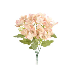 Imagem de BUQUÊ HORTENSIA X5 3D REAL TOQUE CREME ROSA 5X35CM - GRILLO 54631 - Grillo Ltda