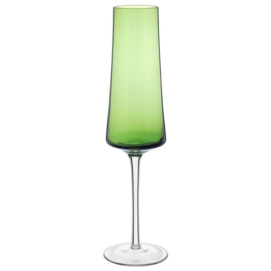 Imagem JOGO DE TAÇAS PARA CHAMPANHE HOME&CO LATOUR VIDRO 210ML 26X7X7CM VERDE - 2 UNIDADES 