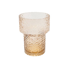 Imagem de VASO DECORATIVO EM VIDRO COR MARROM 16X16X21CM - Lucatti Artes E Decoracoes Ltda