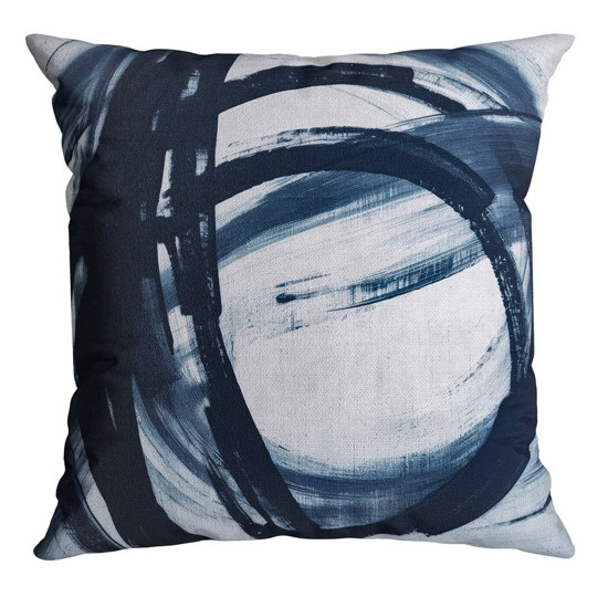 Imagem ALMOFADA VELVETEEN DECORATIVA 800 43 CM X 43 CM COR AZUL E BRANCO 