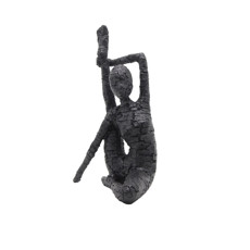 Imagem de ESCULTURA DECORATIVA BAILARINA DE RESINA COR PRETO 17X12X5,5CM  - Cross Comercial Ltda