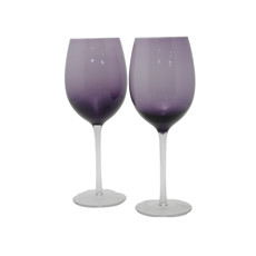 Imagem de JOGO DE TAÇAS PARA VINHO HOME&CO OPUS EM VIDRO 480ML 22X8X8CM VIOLETA - 2 UNIDADES  - Gs Comercio Internacional Ltda