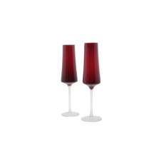 Imagem de JOGO DE TAÇAS CHAMPANHE HOME&CO LATOUR EM VIDRO 210ML 26X7X7CM VERMELHO 2 UNIDADES - Gs Comercio Internacional Ltda