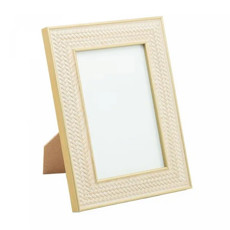 Imagem de PORTA-RETRATO DE MDF TEXTURIZADO 20CM X 25CM COR BEGE E DOURADO  - Coliseu Presentes Ltda