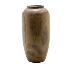 Imagem de VASO DECORATIVO EM MADEIRA P COR NATURAL 34CM  - Lucatti Artes E Decoracoes Ltda