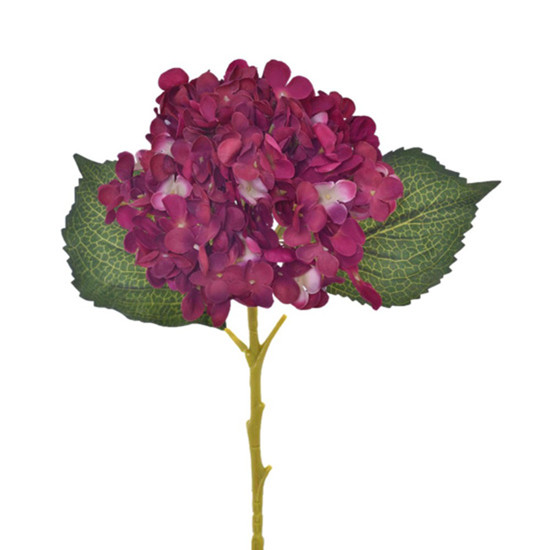 Imagem HASTE HORTENSIA COM FOLHAS VINHO 26X52CM GRILLO 51223