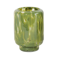 Imagem de VASO MURANO EM VIDRO D10 X A14CM, COR VERDE OLIVA - Full Fit Industria Importacao E Comercio Ltda.