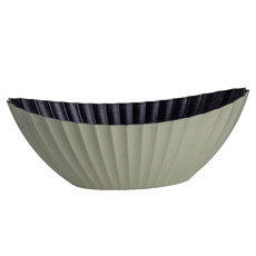 Imagem de VASO CANOA LISTRADA LEUCA M DE PLÁSTICO COR CONCRETO 17X41X16CM - Floral Atlanta Ind E Com Ltda