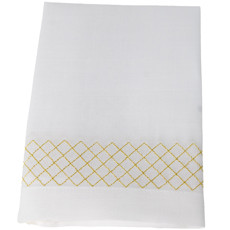 Imagem de GUARDANAPO DE NATAL COR BRANCO COM DOURADO 1 UNIDADE DE 45X45CM - RAFIMEX  - Rafimex Comercial Imp E Exp Ltda