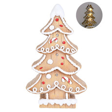 Imagem de ÁRVORE DECORATIVA DE NATAL COM LED MOVIDO A PILHAS EM RESINA 8,5X23,5X39,5CM - GRILLO 56789 - Grillo Ltda