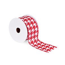 Imagem de FITA DECOR VERMELHO E BRANCO NATALINA COLORIDA EM POLIÉSTER 6,3CMX9,14M - GRILLO 56635 - Grillo Ltda