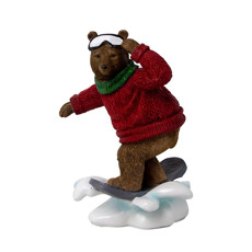 Imagem de URSO POLAR NO SKI EM RESINA PULLOVER VERMELHO 20CM - CROSS - Cross Comercial Ltda