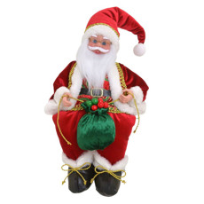 Imagem de PAPAI NOEL DECORATIVO EM TECIDO COLORIDO  45X16X16 CM - Mabruk Importacao E Comercio Eireli