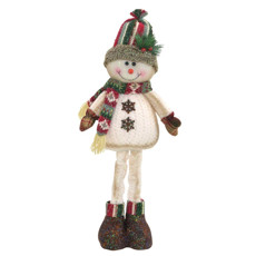 Imagem de BONECO DE NEVE EM PÉ DECORATIVO EM POLIÉSTER COM GLITTER 52CM - MABRUK  - Mabruk Importacao E Comercio Eireli