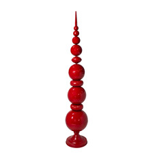 Imagem de ADORNO DECORATIVO NATALINO COR VERMELHO EM METAL 98X10X15 CM - GRILLO 56938 - Grillo Ltda