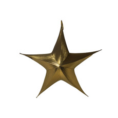 Imagem de ESTRELA DECORATIVA COR DOURADO DE TECIDO E METAL 135CM - TOK DA CASA - Cromus Embalagens Ind. E Com. Ltda