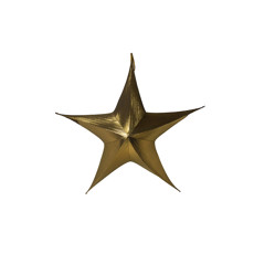 Imagem de ESTRELA DECORATIVA COR DOURADO DE TECIDO E METAL 110CM - TOK DA CASA - Cromus Embalagens Ind. E Com. Ltda