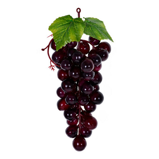 Imagem CACHO DE UVAS NA COR VINHO DECORATIVAS PERMANETES EM PLÁSTICO 17X9 CM - GRILLO 21840