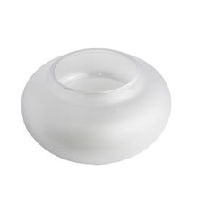 Imagem de CENTRO DE MESA REDONDO FOSCO DECORATIVO EM VIDRO 33X12 CM - CROSS - Cross Comercial Ltda