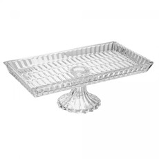 Imagem de TRAVESSA GENEVA EM CRISTAL COM PÉ 11,5X34,5X18,5CM - WOLFF - Rojemac Impotacao E Exportacao Ltda