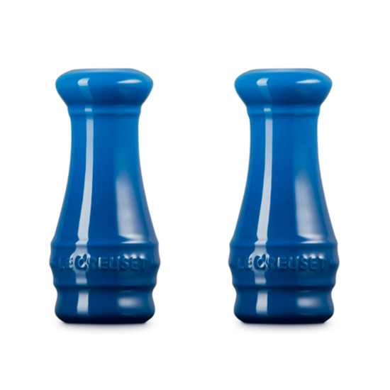 Imagem SET SALEIRO E PIMENTEIRO 120ML EM CERÂMICA AZUL MARSEILLE 12X5X5CM - LE CREUSET