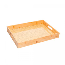 Imagem de BANDEJA DE BAMBU COM FUNDO EM TRELIÇA 39CM X 29CM X 5CM - WOLFF - Rojemac Impotacao E Exportacao Ltda