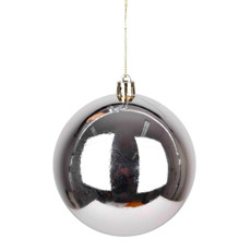 Imagem de BOLA DE NATAL CHAMPAGNE METALIZADA DE PLÁSTICO DECORATIVA 10CM - GRILLO - Grillo Ltda